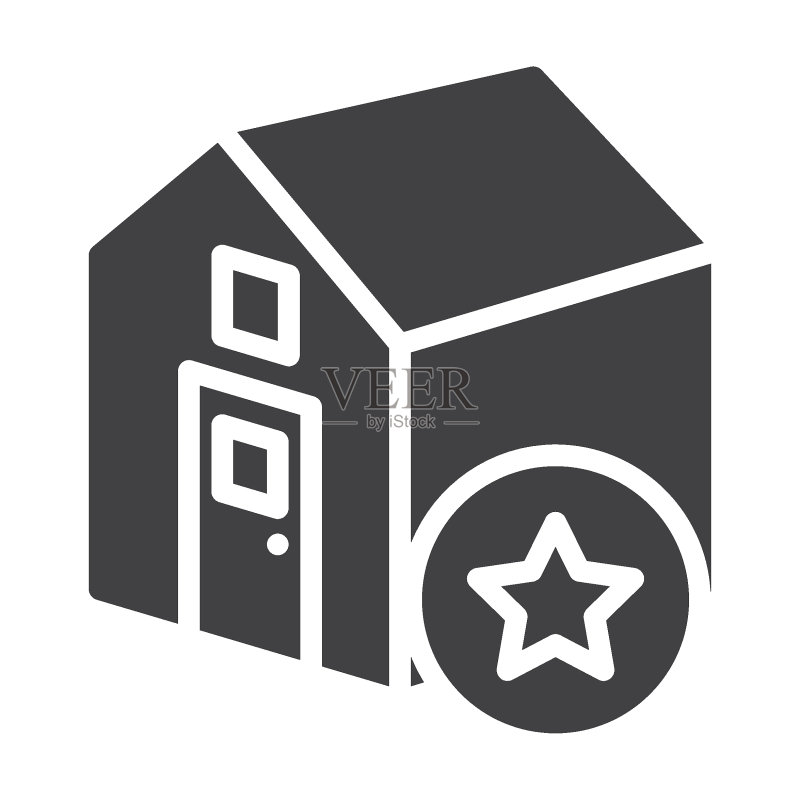 房屋评级星级矢量图标图标素材
