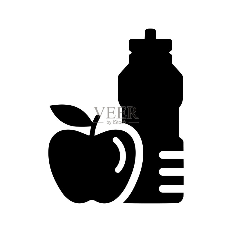 饮食、饮品、健康食品图标黑色矢量图图标素材