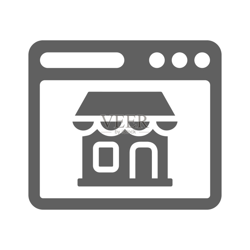 商店、店铺网页图标灰色矢量图形图标素材