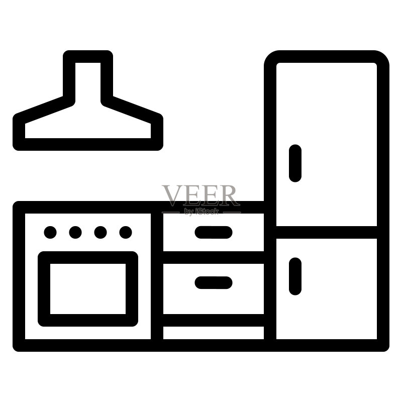 厨房图标矢量插画图标素材