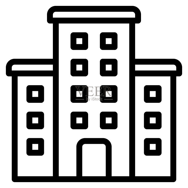 建筑图标矢量插画图标素材