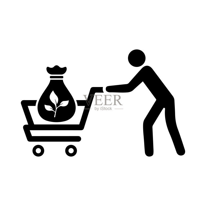 农业、汽车、快递图标黑色设计图标素材