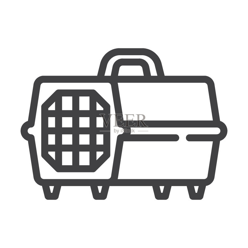宠物航空箱线条图标图标素材