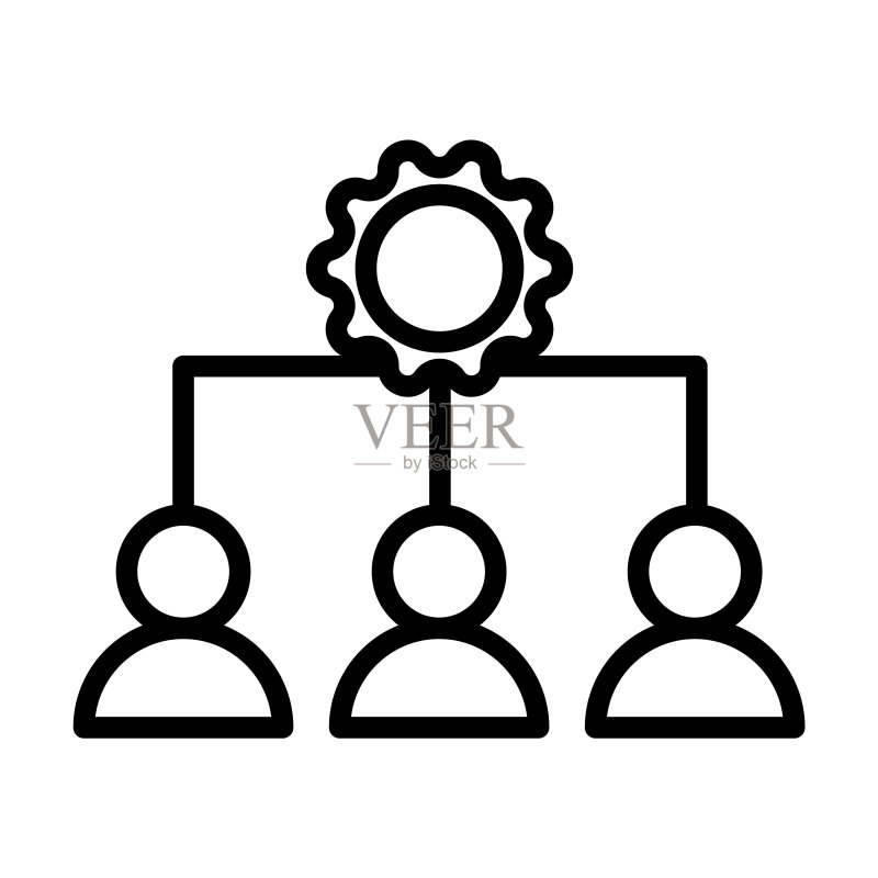 E-learning教育系列社会学图标:线型社会、人物、男人轮廓图标,适用于网页和移动设备图标素材