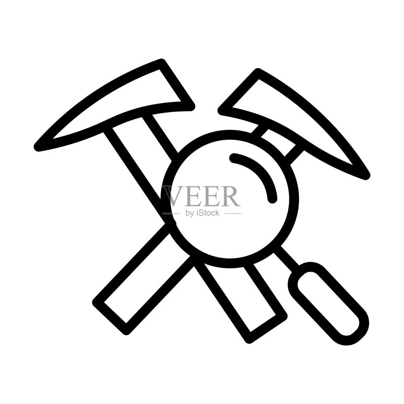 E-learning地质学线性图标图标素材