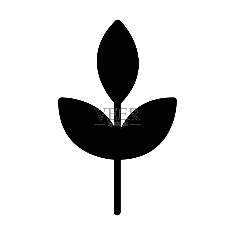 树木图标矢量图,扁平风格,适用于自然、生态和环境主题图标素材