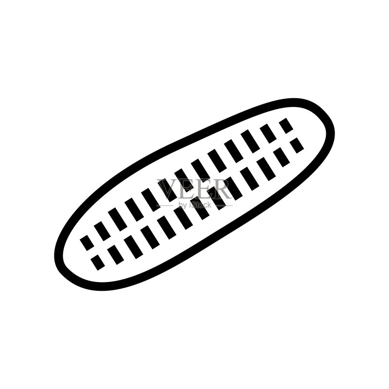 切割黄瓜线条图标矢量图图标素材
