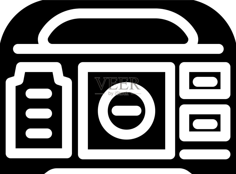 便携式电站glyph图标图标素材