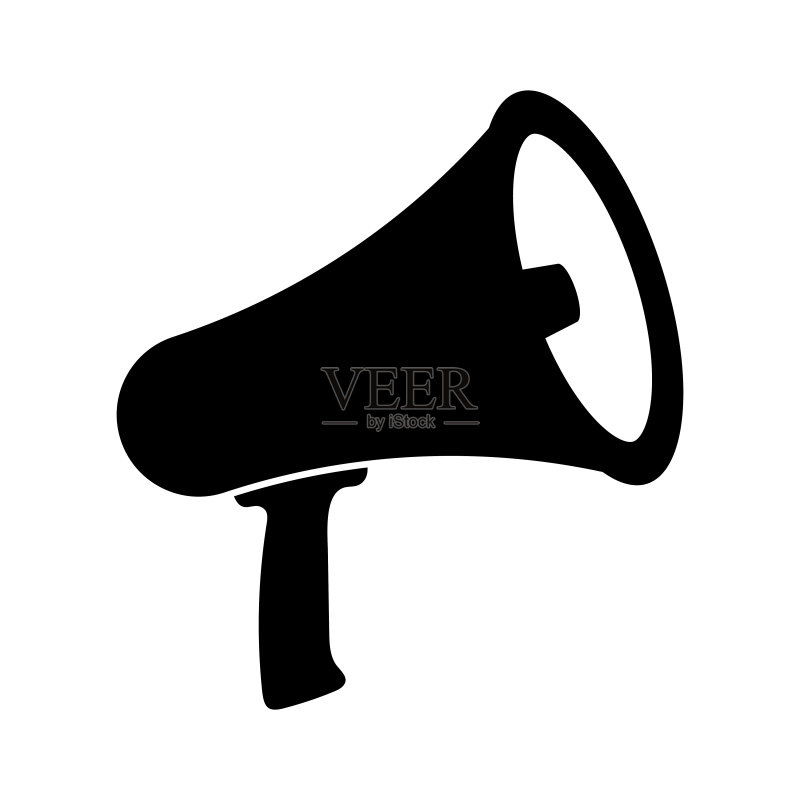 扩音器图标设计模板矢量图图标素材