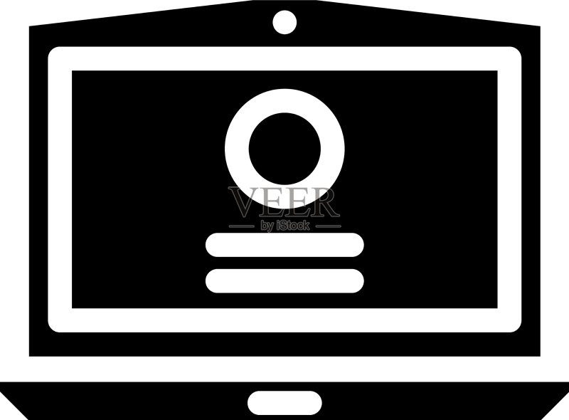 笔记本电脑数字计算机字形图标图标素材
