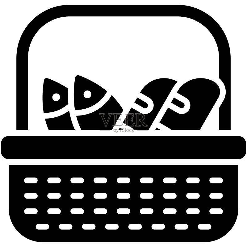 食物篮图标,圣周相关矢量素材图标素材