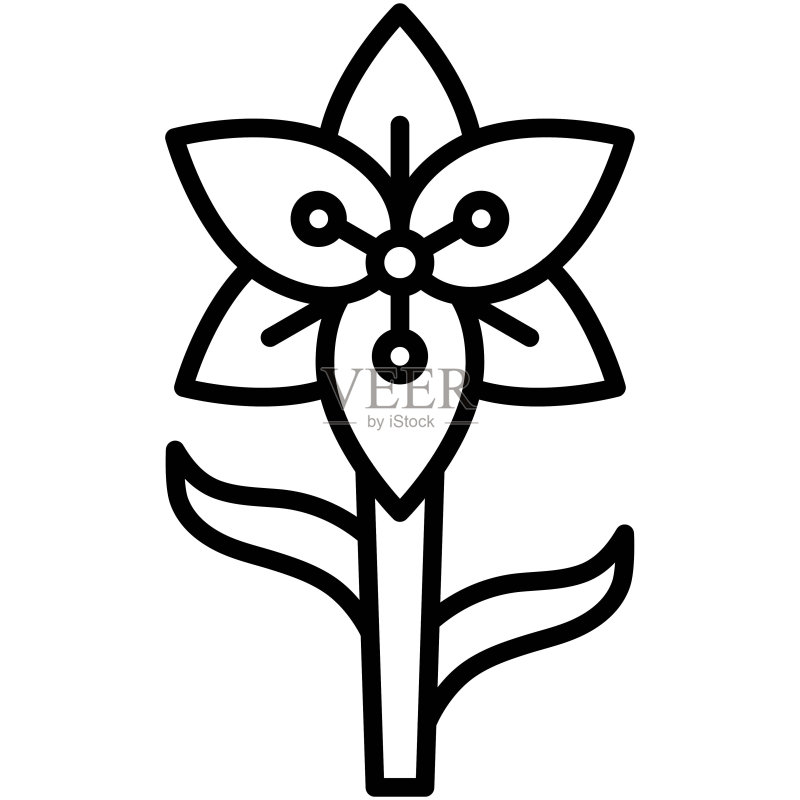 百合花图标,圣周相关矢量素材图标素材