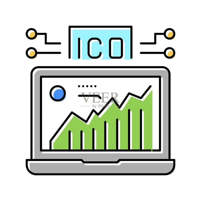 ICO(首次代币发行)彩色图标矢量素材图标素材