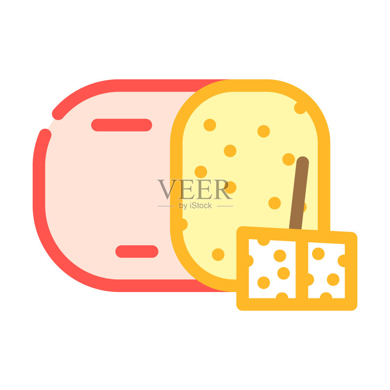 伊丹奶酪颜色图标矢量图图标素材