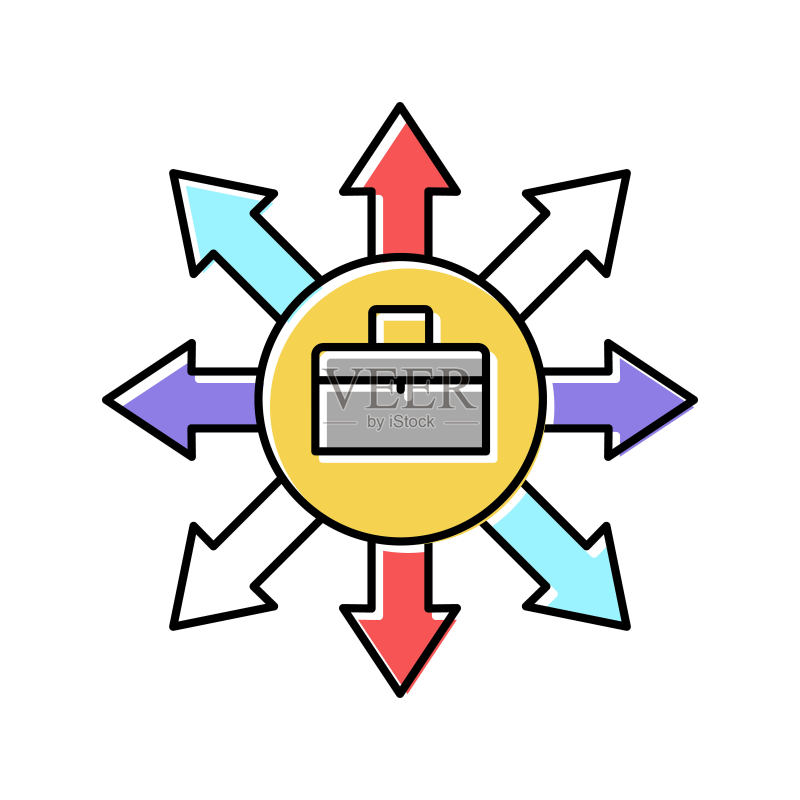彩色商业线条图标矢量素材图标素材