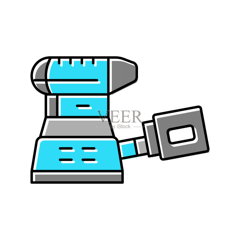 轨道砂光机工具彩色图标矢量图图标素材