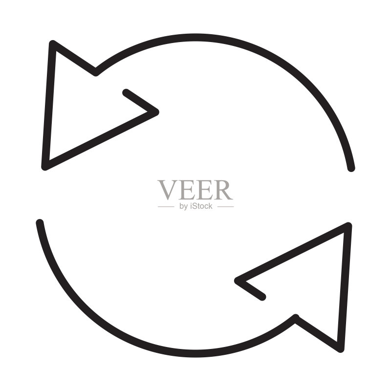 替换图标矢量双向反向箭头交换线性标志,用于平面设计、logo、网站、社交媒体、移动应用程序、UI插图图标素材