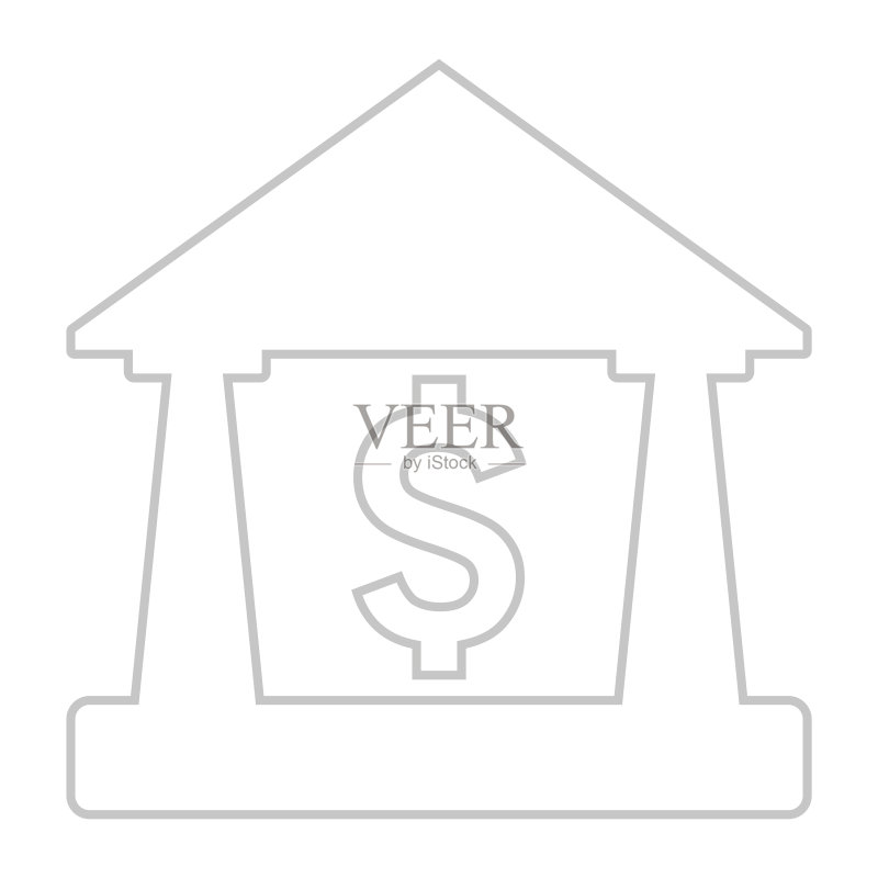 房屋、住宅、金融、银行、购物、建筑、银行业务图标图标素材