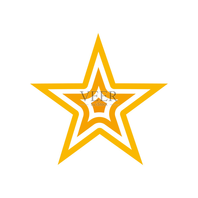 星星-缠绕笔画图标图标素材