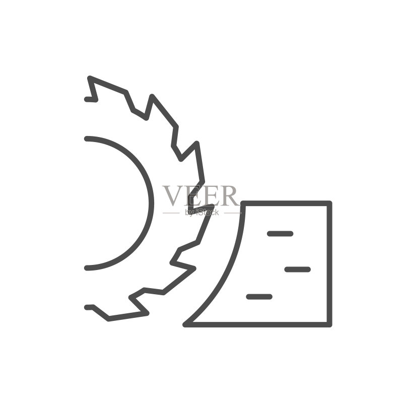采矿切割线轮廓图标图标素材