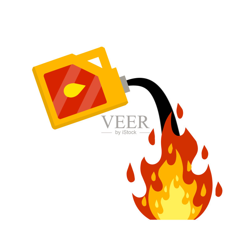 红色油箱燃料罐图标素材