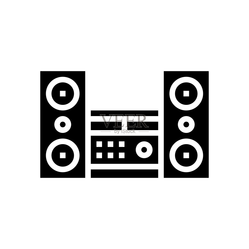 立体声设备图标矢量插图图标素材