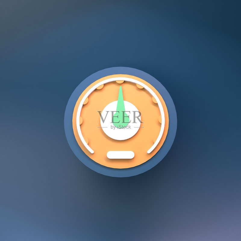 秒表图标,快速操作概念 3D渲染图标素材