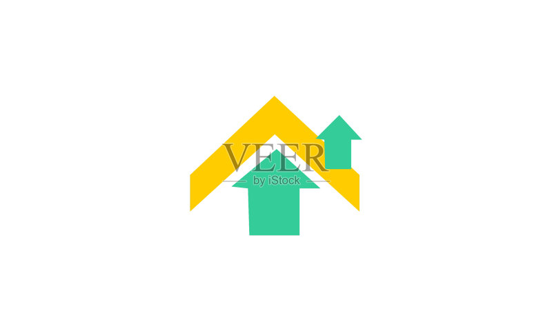 公司向上箭头图形logo设计图标素材