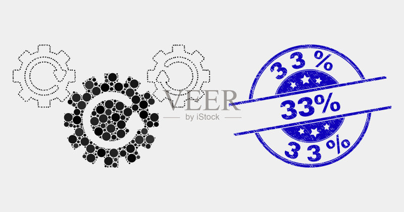 点状齿轮旋转图标和磨损33图标素材
