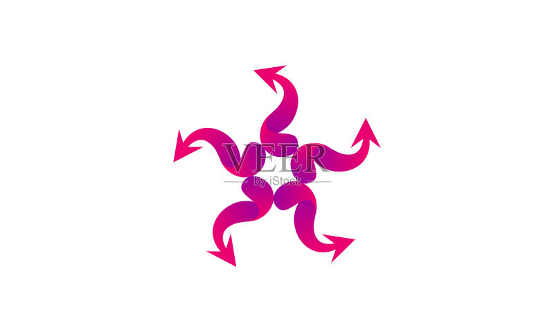 公司向上箭头图形logo设计图标素材