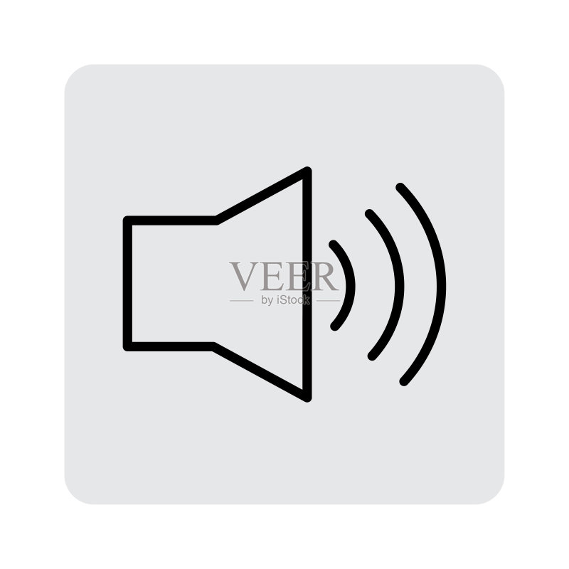 扬声器图标提示信息音乐声波矢量图库存图片图标素材