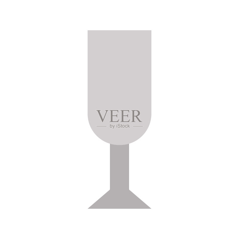 葡萄酒或香槟酒杯餐厅相关扁平素材图标素材