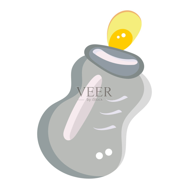 可爱的婴儿奶瓶图标设计矢量素材图标素材