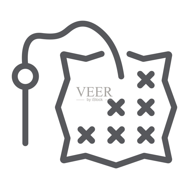 手工缝纫针刺绣线条图标图标素材