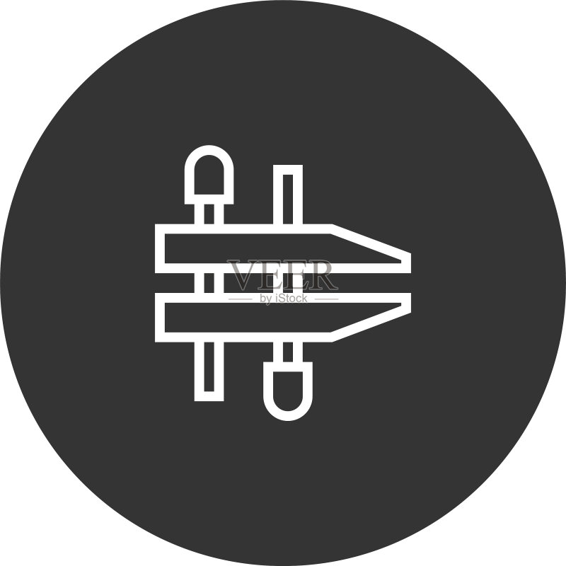 用于网站的现代风格夹具图标图标素材
