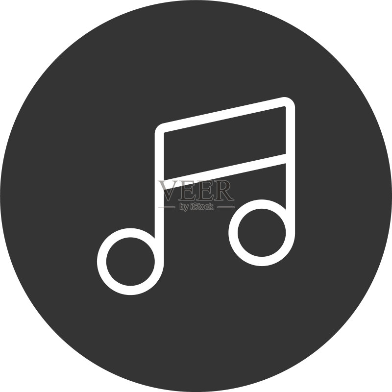 用于网站的现代风格音乐图标图标素材