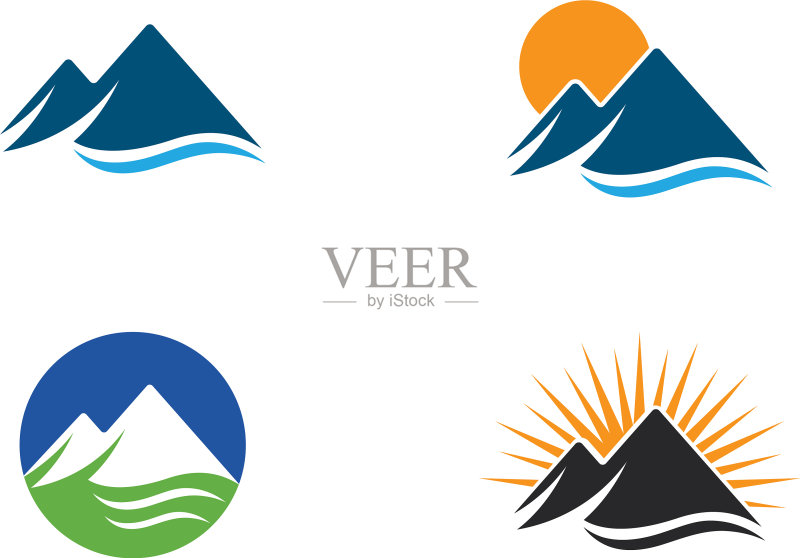 山峰Logo模板图标素材
