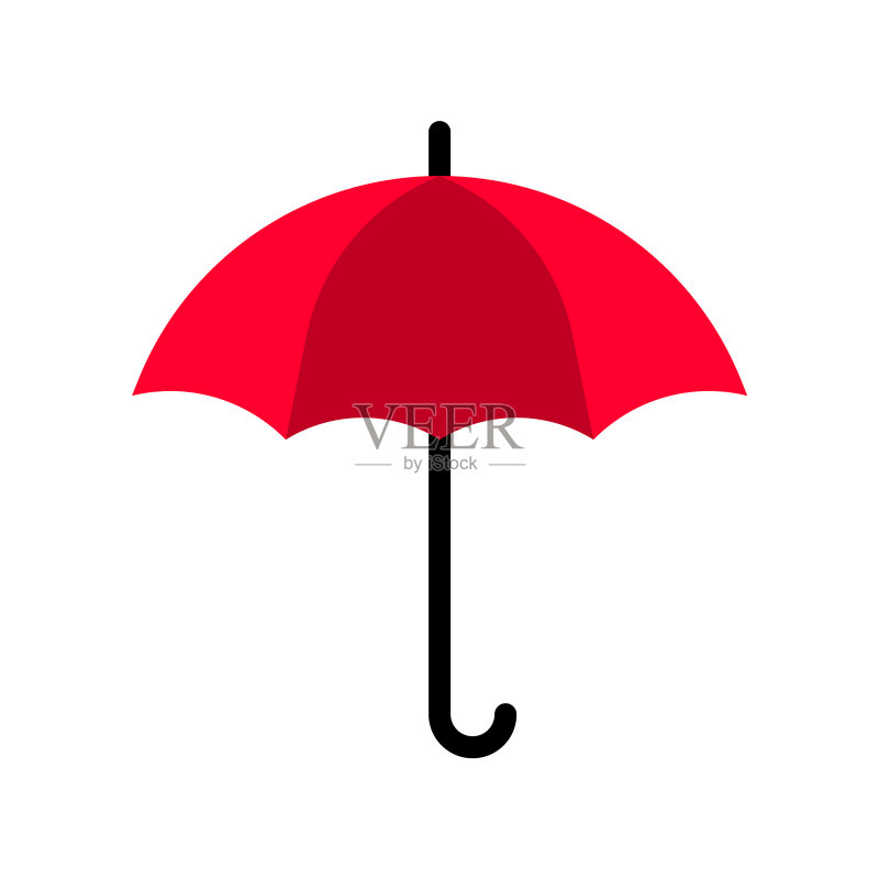 感恩节相关图标合集:扁平雨伞图标素材