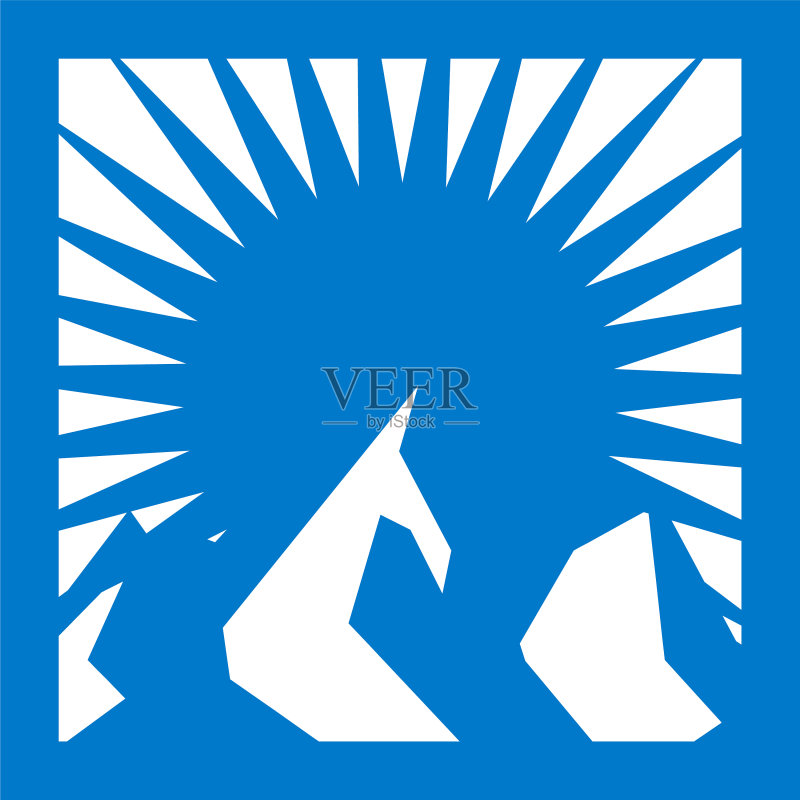 山标志模板图标素材