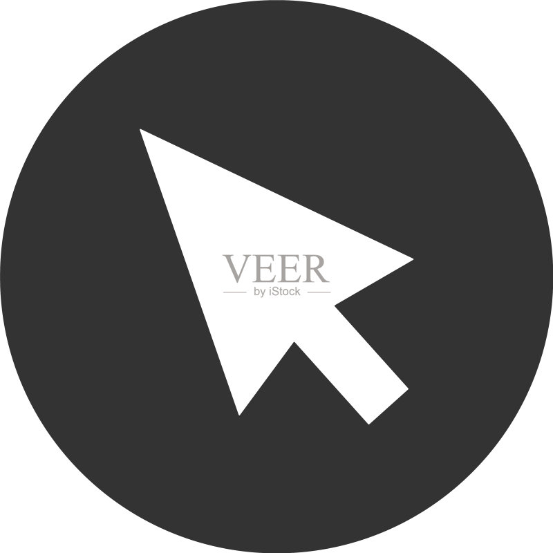 白色背景上的光标图标图标素材