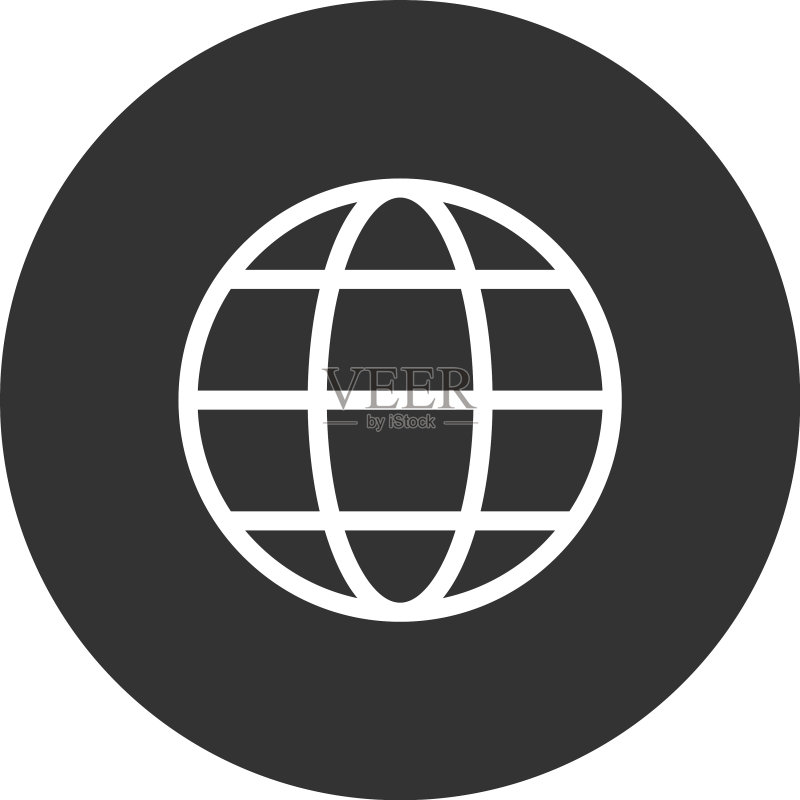 白色背景地球图标图标素材