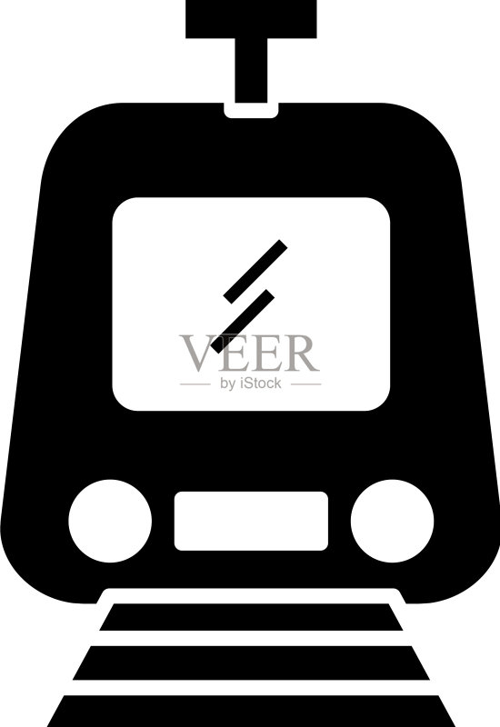 火车字形黑色图标图标素材
