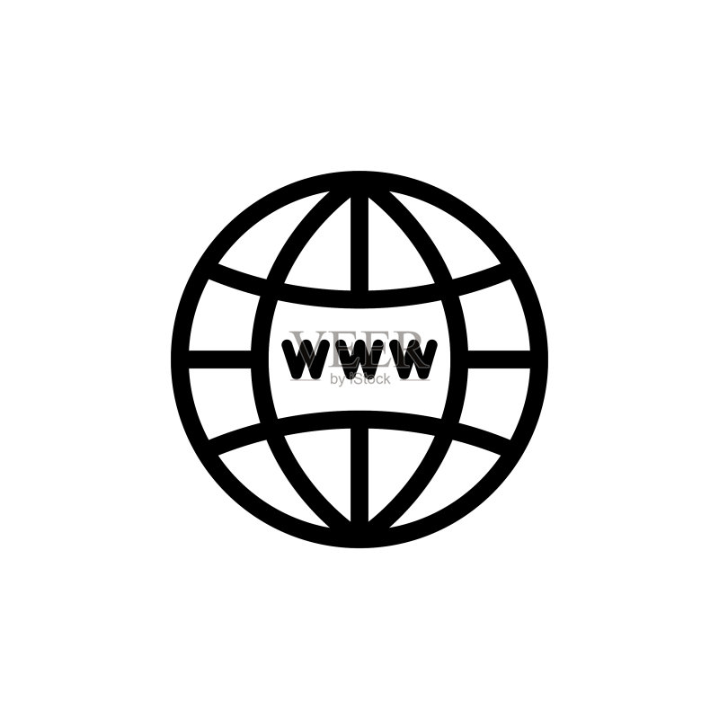 扁平风格地球网络图标符号标志图标素材