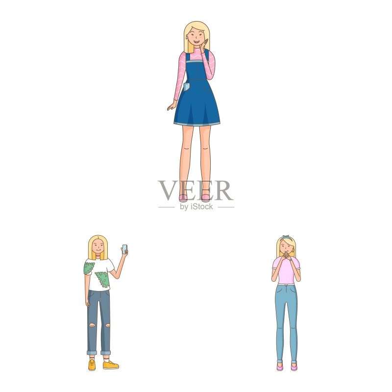 人体姿势的女人图标素材