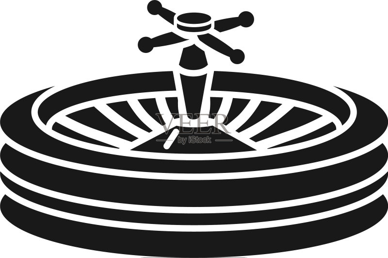 赌场轮盘图标简约风格图标素材