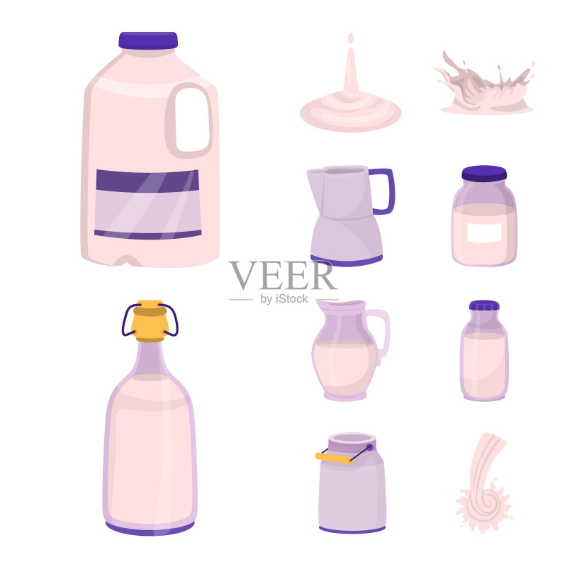 食品和乳制品标志图标素材