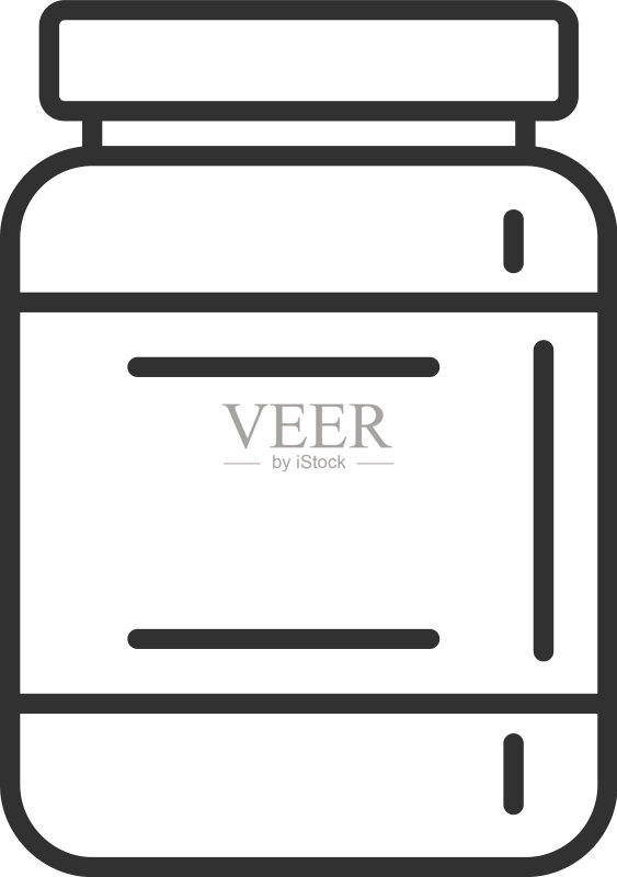 蛋白质罐子图标轮廓样式图标素材