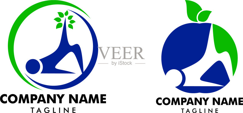 普拉提体操Logo图标模板图标素材