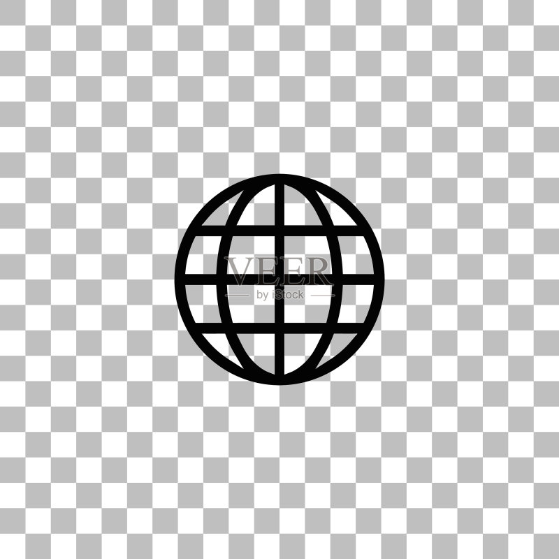 地球图标(扁平风格)图标素材