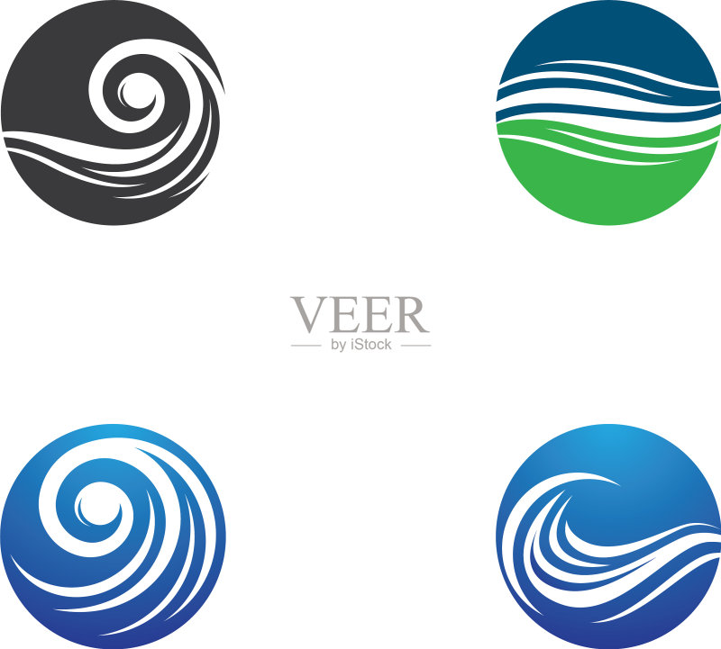 水波纹Logo图标图标素材